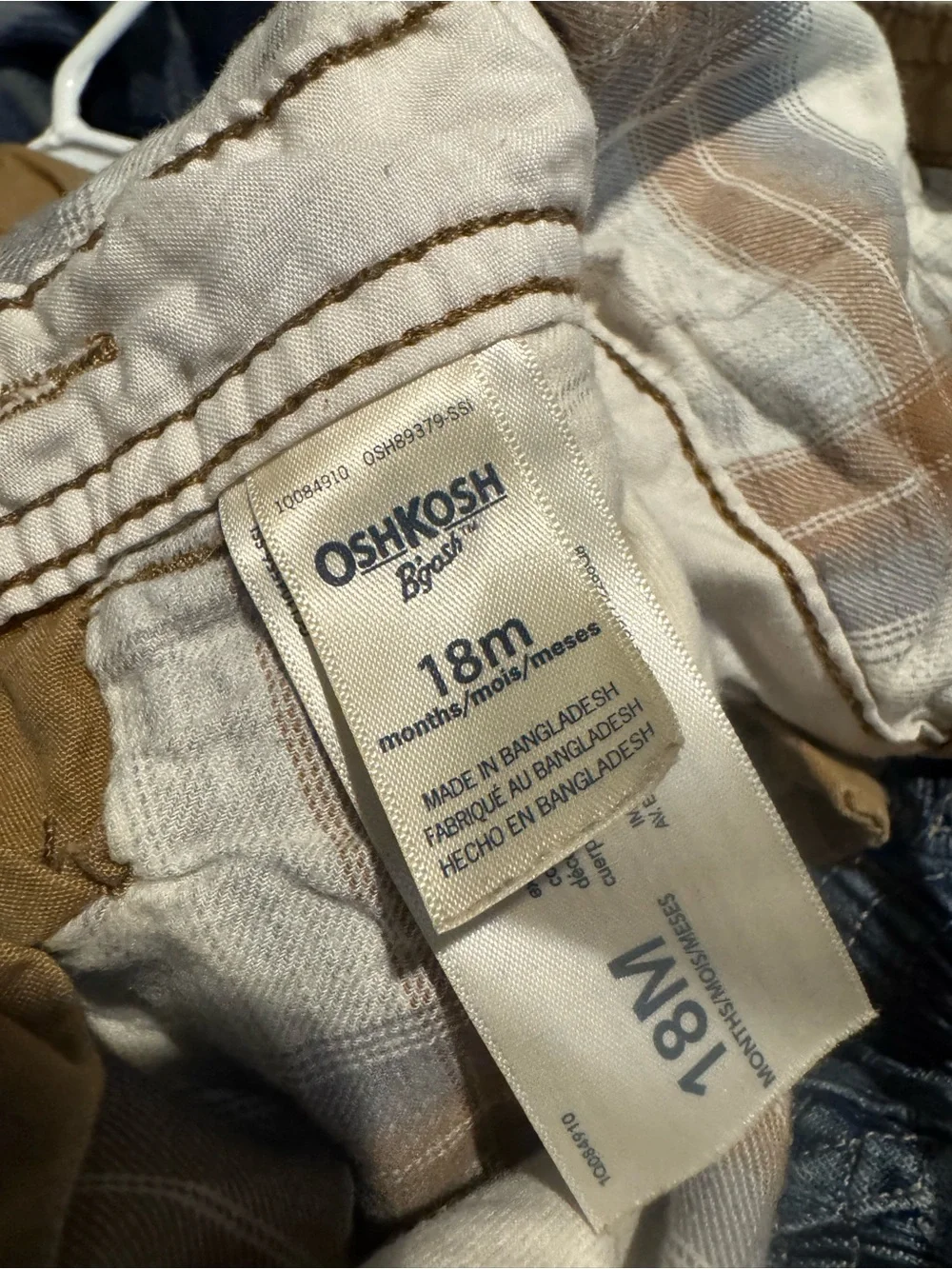 OshKosh B'gosh Tan Kids Overalls with Adjustable Straps